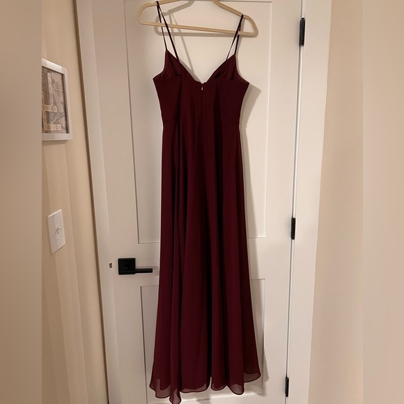 Burgundy Floor Length Dress - Picture 2 of 3